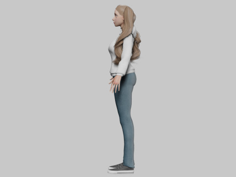 Cute Cartoon woman V35711 3D Model