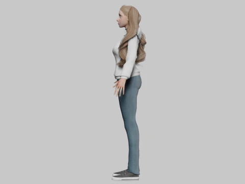 Cute Cartoon woman V35711 3D Model