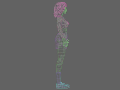 Cute classic woman V33815 Model 3D
