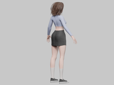 Cute classic woman V33815 Model 3D