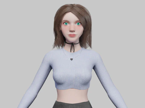 प्यारी क्लासिक महिला V33815 3D मॉडल