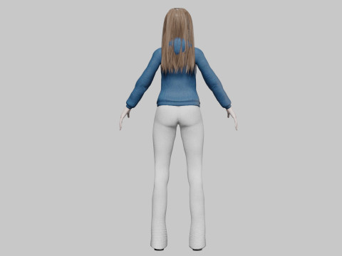 Cute cool woman V34395 3D Model