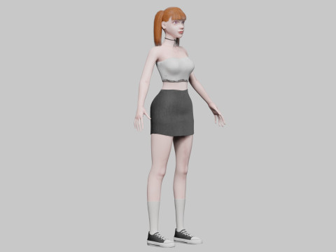 Cute pretty Woman V22514 3D Model
