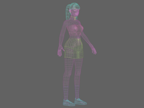 Cute pretty Woman V22514 3D Model