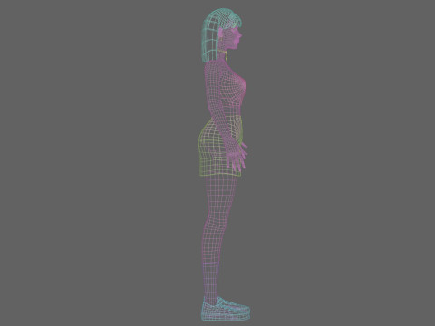 Cute pretty Woman V22514 3D Model