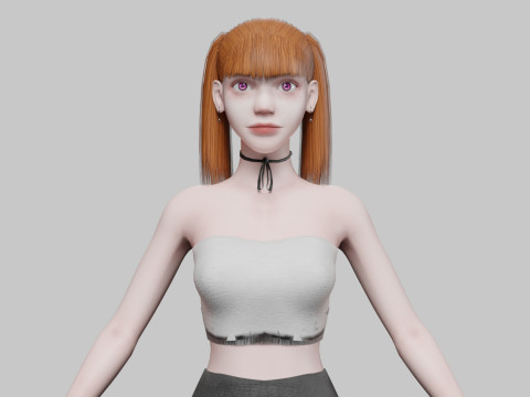 Cute pretty Woman V22514 3D Model
