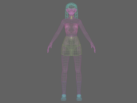 Cute pretty Woman V22514 3D Model
