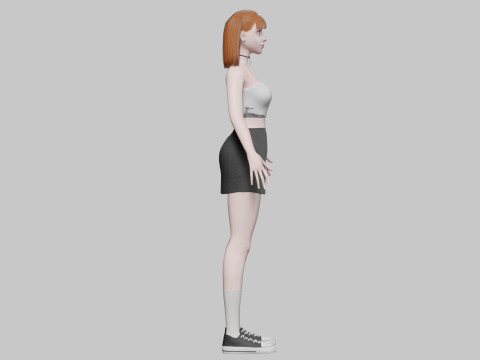 Cute pretty Woman V22514 3D Model
