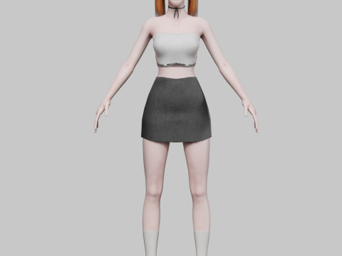 Cute pretty Woman V22514 3D Model