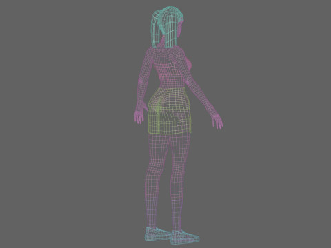 Cute pretty Woman V22514 3D Model
