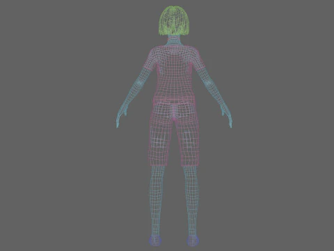 Cute Standard Woman V26406 3D Model
