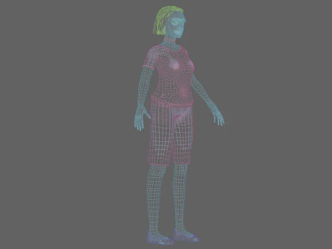 Cute Standard Woman V26406 3D Model