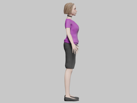 Cute Standard Woman V26406 3D Модель