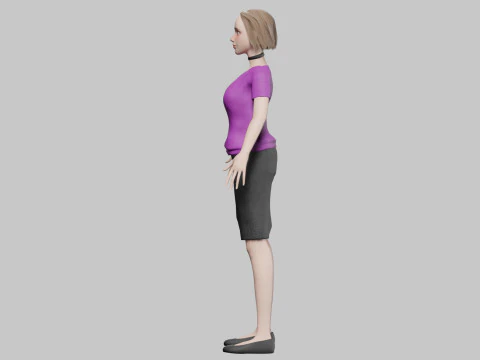 Cute Standard Woman V26406 3D Model