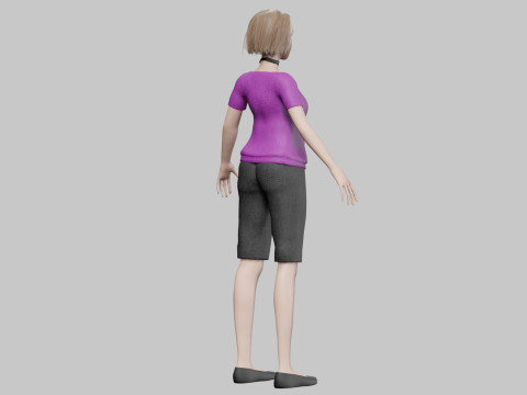 Cute Standard Woman V26406 3D Модель