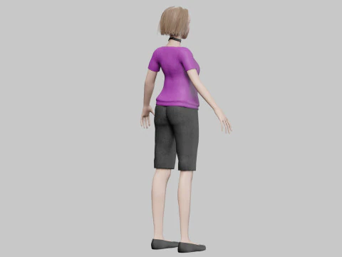 Cute Standard Woman V26406 3D Model