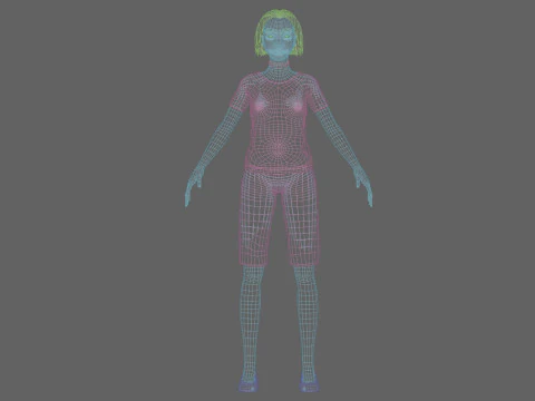 Cute Standard Woman V26406 3D Model