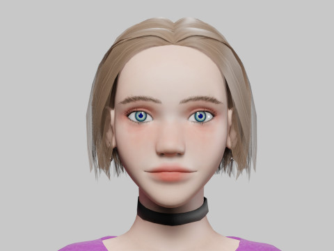 Cute Standard Woman V26406 3D Модель