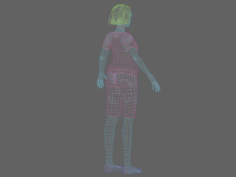 Cute Standard Woman V26406 3D Model