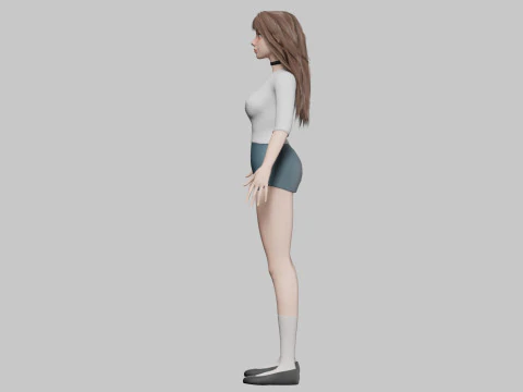 Cute Young Woman V34330 3D Model