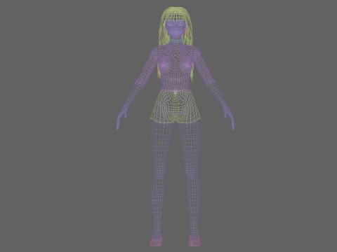 Cute Young Woman V34330 3D Model