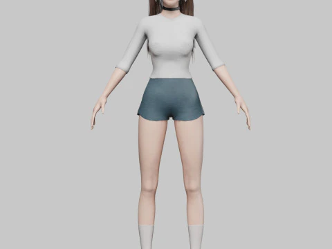 Cute Young Woman V34330 3D Model