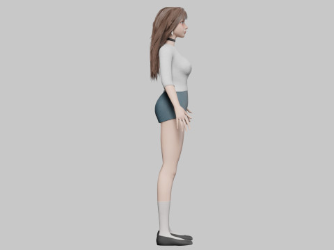 Cute Young Woman V34330 3D 모델