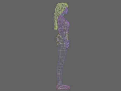 Cute Young Woman V34330 3D Model