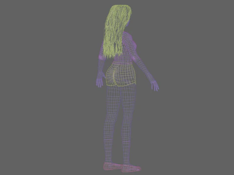 Cute Young Woman V34330 3D Model