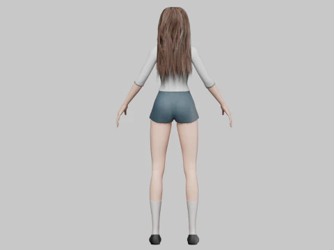 Cute Young Woman V34330 3D Model