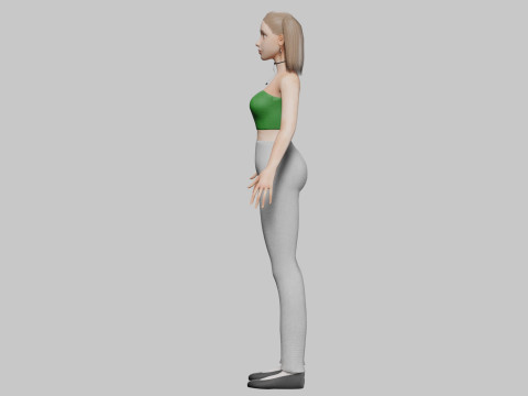 Pretty Basic Woman V24435 3D Model