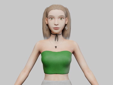 Pretty Basic Woman V24435 3D मॉडल
