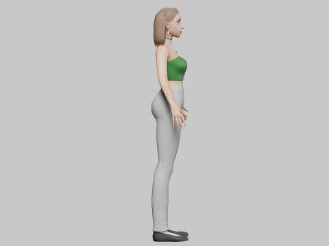 Pretty Basic Woman V24435 3D Model