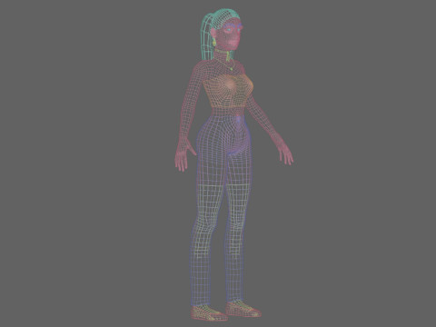 Pretty Basic Woman V24435 3D Model