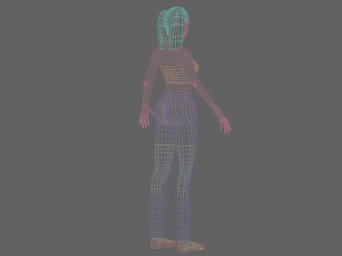 Pretty Basic Woman V24435 3D Model