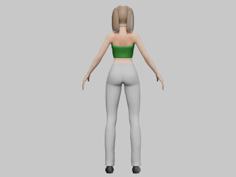 Pretty Basic Woman V24435 3D Model