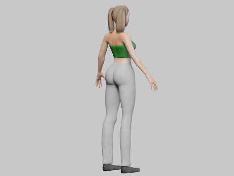 Pretty Basic Woman V24435 3D Model