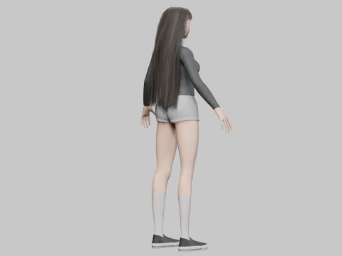 Pretty Beautiful woman V30996 3D Model