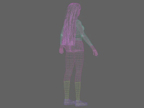 Pretty Beautiful woman V30996 3D Model