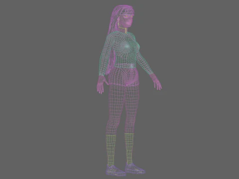 Pretty Beautiful woman V30996 3D Model