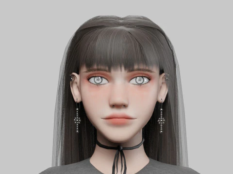 Pretty Beautiful woman V30996 3D Model