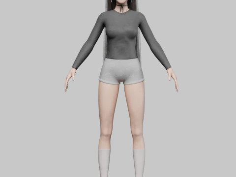 Pretty Beautiful woman V30996 3D Model