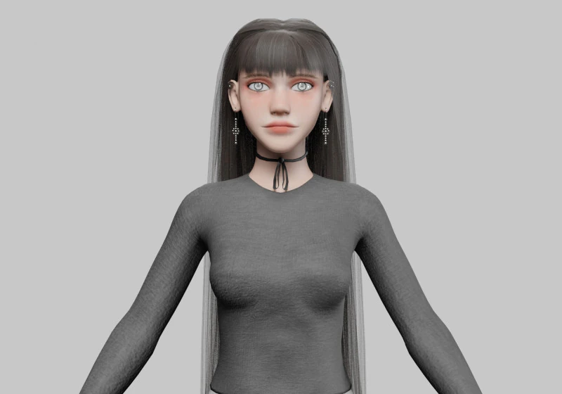 Pretty Beautiful woman V30996 3D Model .c4d .max .obj .3ds .fbx .stl .blend