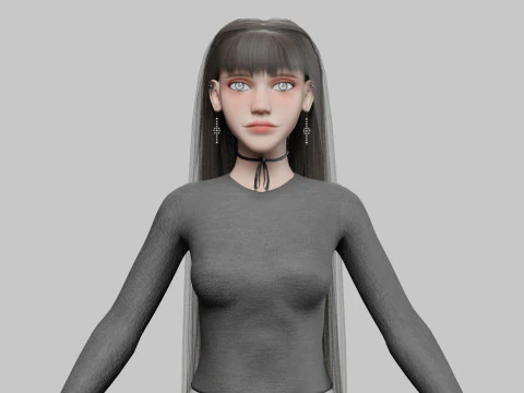 Pretty Beautiful woman V30996 3D Model
