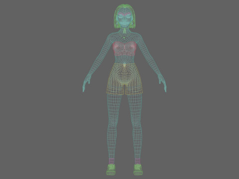 Pretty Cartoon woman V29259 Modelo 3D