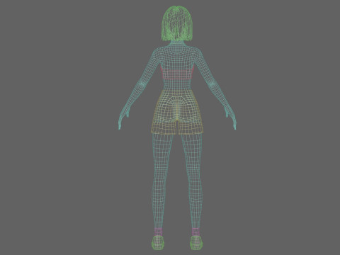 Pretty Cartoon woman V29259 Modelo 3D