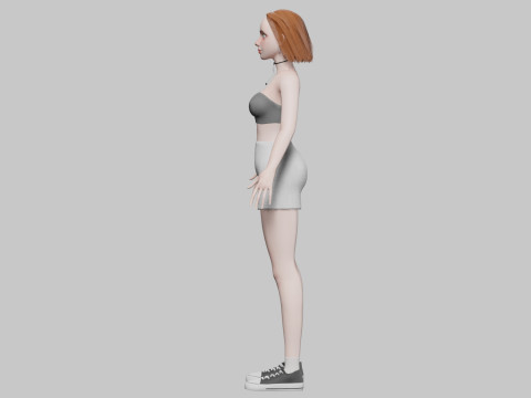 Pretty Cartoon woman V29259 Modelo 3D