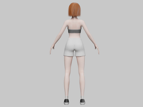 Pretty Cartoon woman V29259 Modelo 3D