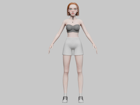 Pretty Cartoon woman V29259 Modelo 3D