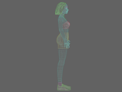 Pretty Cartoon woman V29259 Modelo 3D